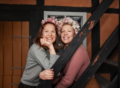 Sofie og Clara fra Musikflyveren. Foto: Martin Baltser