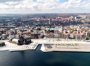 billeder af havnefronten i Aarhus 