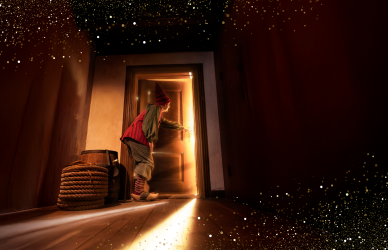 Nissen kigger ind ad døren...