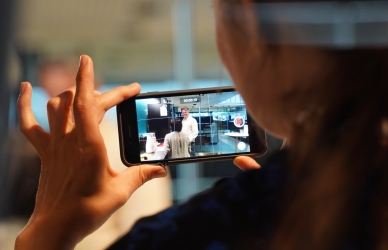 Billeder en telefon, der tager et billede