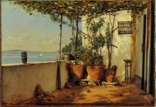 En loggia fra Procida (udsnit), Martinus Christian Rørbye, 1835
